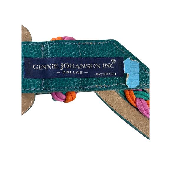 Vintage Ginnie Johansen Belt Teal Braided 80s Western main image 10